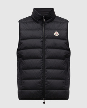 Moncler Черный пуховый жилет Rocoque K20911A00003597YF
