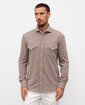 Brunello Cucinelli Сіра сорочка ME8546666