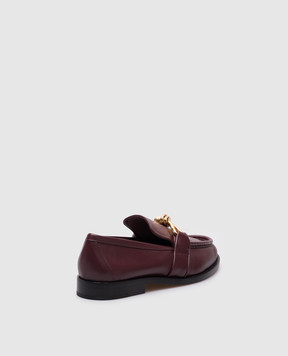 Bottega Veneta Бордові шкіряні лофери Astaire 796697V5DZ0