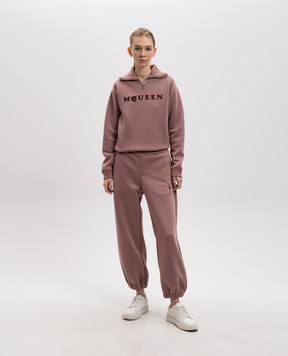 Alexander McQueen Коричневі джогери з емблемою логотипа 815549QLAEB