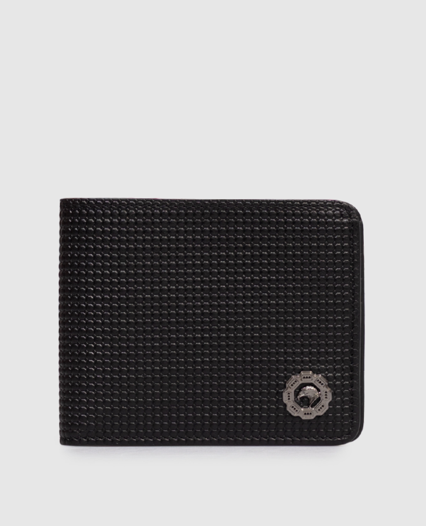 

Черный кожаный портмоне с эмблемой, Портмоне