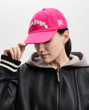 Palm Angels Рожева кепка з вишивкою логотипа PWLB036S25FAB001