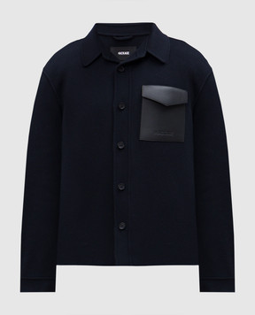 Mackage Синяя куртка EMMANUEL из шерсти с логотипом EMMANUEL