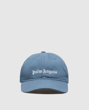 Palm Angels Детская синяя кепка с вышивкой логотипа PBLB002C99FAB001