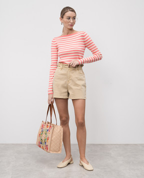 Twinset Розовый лонгслив в полоску 251TP3471