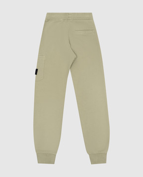 Stone Island Детские зеленые джогеры с логотипом патча 8116615201012