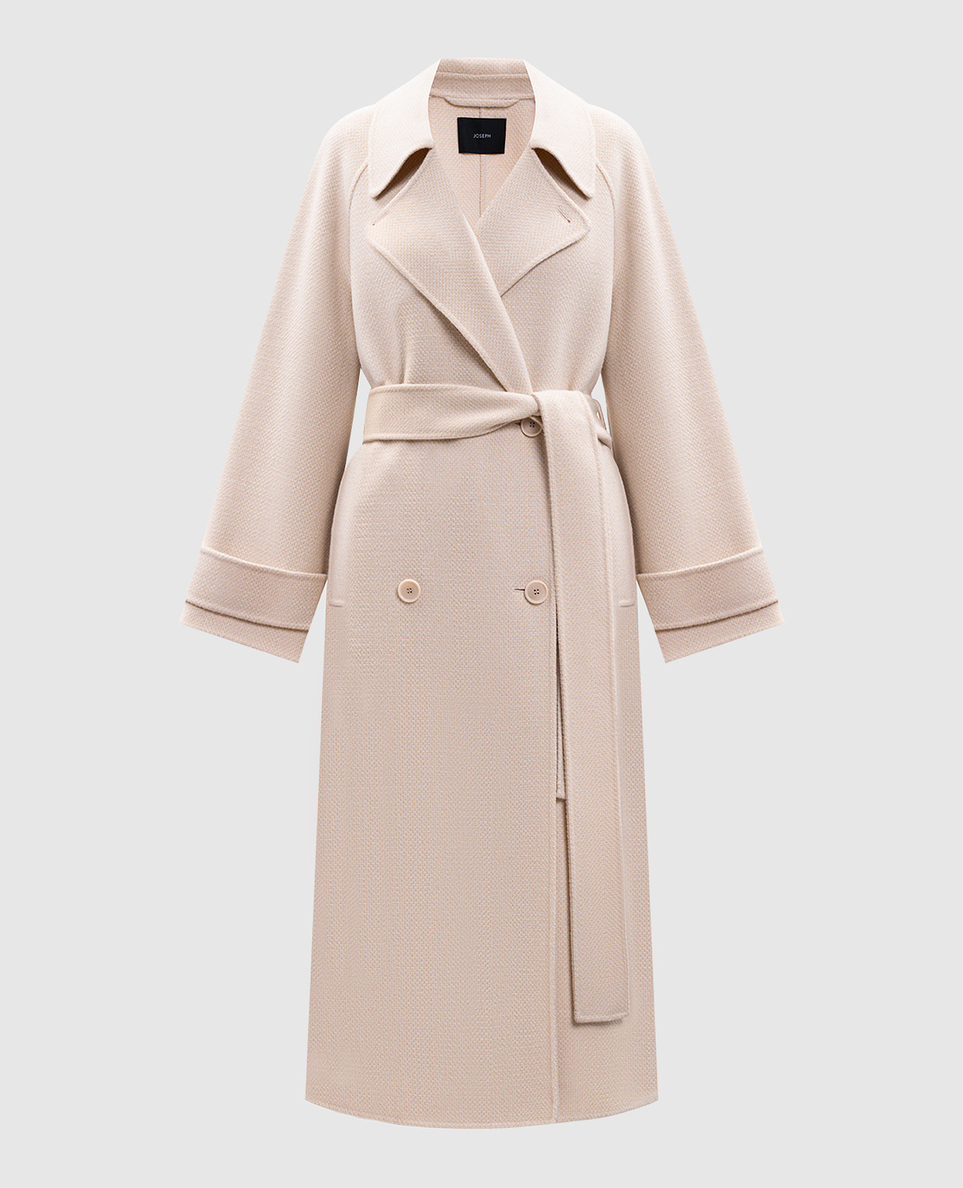 

Бежевое двубортное пальто New Navarre из шерсти, Бежевый, Пальто