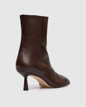 Aeyde Коричневые кожаные ботильоны Dorothy ABIRNR65ST99FW24953007