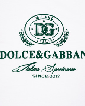 Dolce&Gabbana Дитяча біла футболка з фактурним логотипом L1JTEYG7NVW