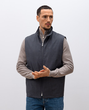 Brunello Cucinelli Сірий жилет з вовни MM4506521