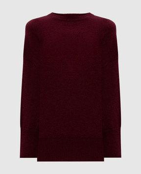 Brunello Cucinelli Бордовий джемпер з кашеміру з ланцюжком моніль M12707300P