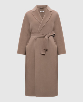 Max Mara Бежеве пальто ESTURIA з вовни ESTURIA