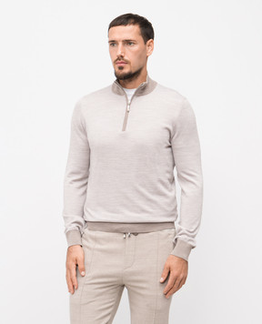 Doriani Cashmere Бежевий джемпер з вовни, шовку і кашеміру 18410B62379