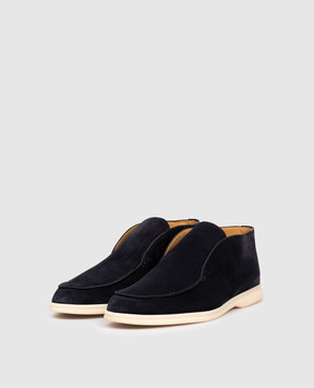 Loro Piana Синие замшевые дезерты Open Walk FAB4368