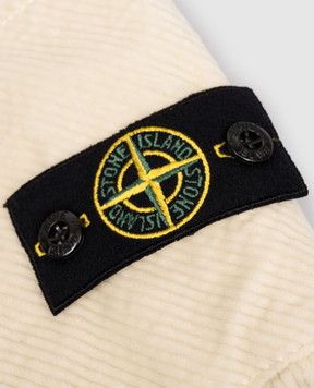 Stone Island Дитячі бежеві вельветові джогери з патчем логотипа K2S163100005S019914