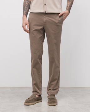 Peserico Коричневые брюки с логотипом R54694T302481