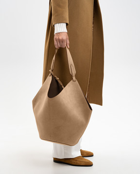 Khaite Бежева замшева сумка Lotus HAITEBAG
