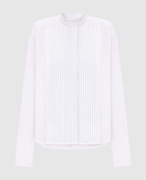 Victoria Beckham Біла сорочка в смужку з монограмою логотипа 1125WSH006009A