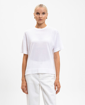 John Smedley Біла футболка DANBY з розрізами DANBY