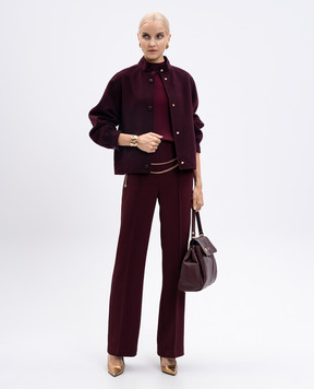 Twinset Бордовая куртка с шерстью 252TP2071