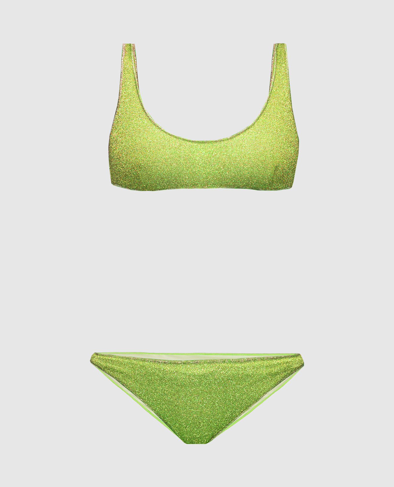 Lumière sporty green swimsuit with lurex