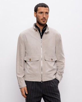 Brunello Cucinelli Бежевая замшевая куртка M0PCL2028
