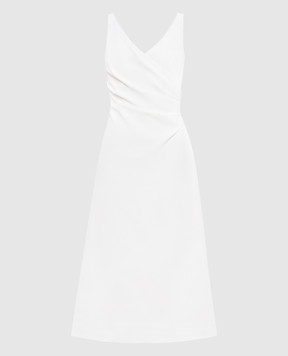 Ermanno Scervino Біла сукня міді з драпіруванням D462Q328OWQ