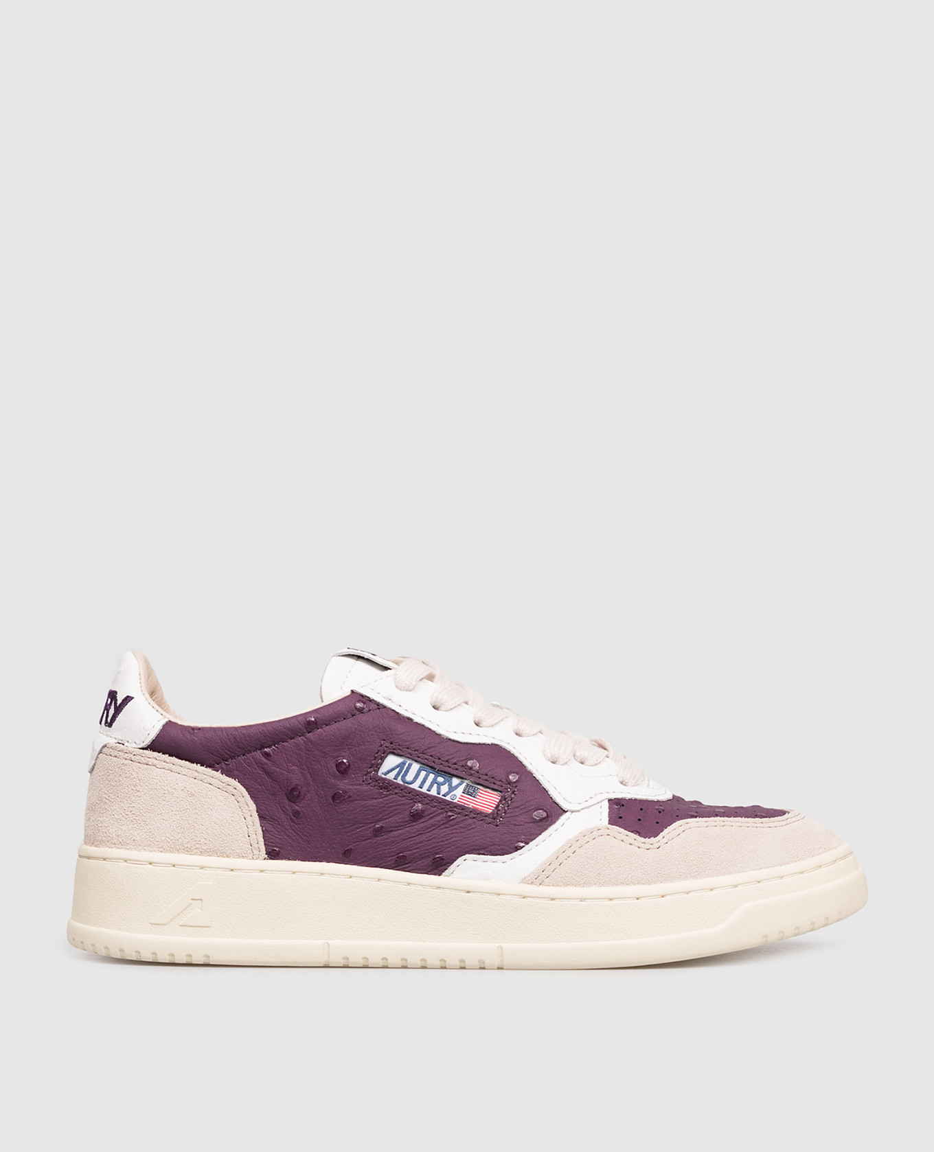 

Фиолетовые кожаные кроссовки MEDALIST с тиснением под кожу страуса, Фиолетовый, Кроссовки