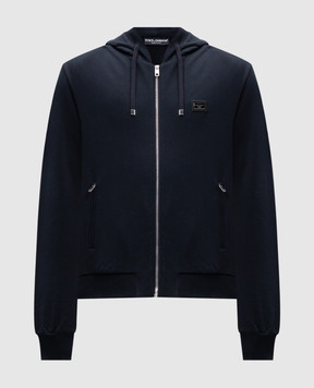 Dolce&Gabbana Синя спортивна куртка з логотипом G9IF0TG7JYX