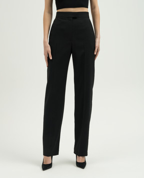 Alexander McQueen Черные брюки из шерсти 787506QJACX