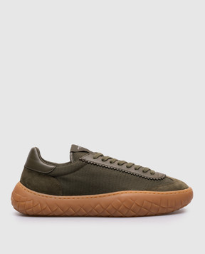 Bottega Veneta Зелені комбіновані кросівки Explora 775317V5BA0