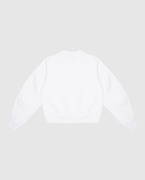 Dolce&Gabbana Дитячий білий світшот з вишивкою логотипа DG L5JWAWG7NUH6