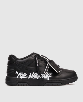 Off-White Черные кожаные кроссовки Out Of Office For Walking M189C9L01A