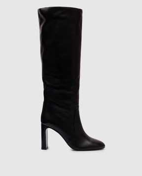 Stuart Weitzman Черные кожаные сапоги BABETTE SL545