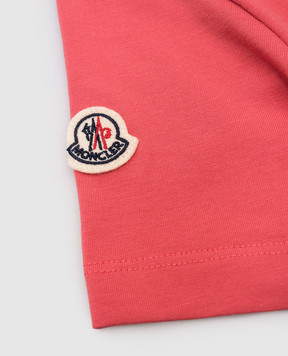 Moncler ENFANT Дитяча рожева футболка з нашивкою логотипа K19548C0001289AT91214