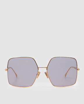 Fendi Золотые солнцезащитные очки Baguette с кристаллами. FENFF0439S00161JO