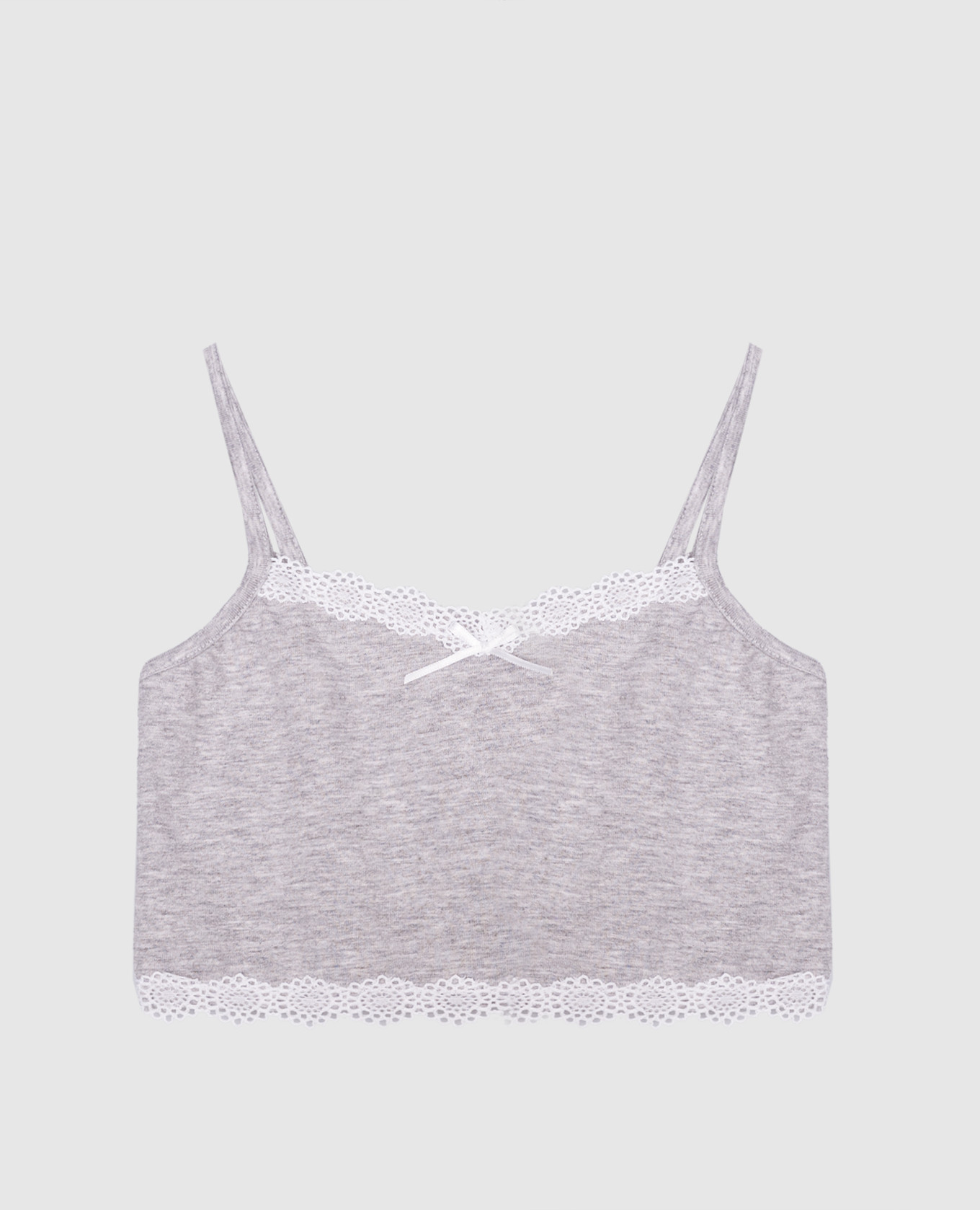 Children's gray top with lace