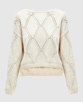 Max Mara Weekend Бежевий светр ABBOZZI з асиметричним низом ABBOZZI