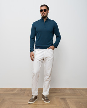 Canali Блакитний джемпер з вовни MK02353C1156