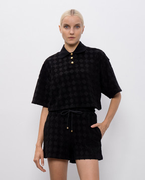 AMIRI Черное поло в монохромный узор AWJYPO1009