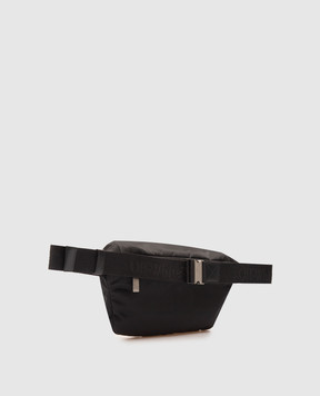 Off-White Чорна поясна сумка з принтом логотипа OMNO037C99FAB001