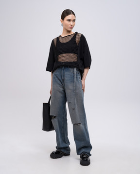 Maison Margiela MM6 Синие джинсы с винтажным эффектом S52LA0245M30017