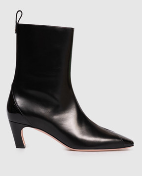Bally Черные кожаные ботильоны с лакированными вставками WB5518VT247