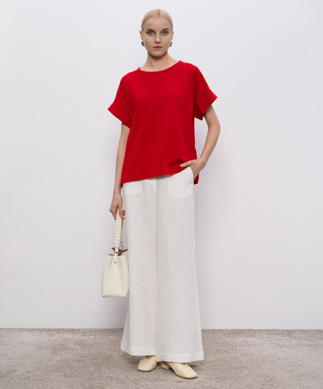 Solotre Красная футболка с отворотами M1D0125 изображение 2