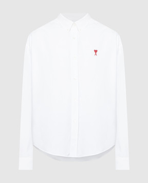 Ami Alexandre Mattiussi Белая рубашка с логотипом BFUSH130CO0031