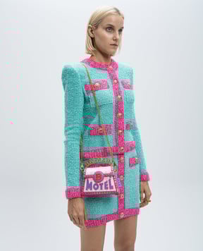 Balmain Розовая кожаная сумка B-Buzz Dynasty Small DN1DA908LMTL