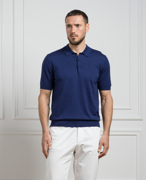 Cashmere&Whiskey Фиолетовое поло с шелком и кашемиром FS04