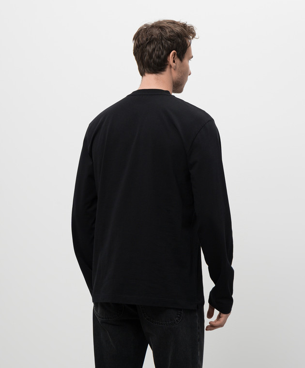 Off-White Черный лонгслив с принтом логотипа OMAB086C99JER001 изображение 4