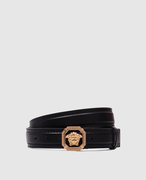 Versace Черный кожаный ремень La Medusa 10160691A11250