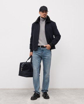 Cashmere&Whiskey Синяя куртка из шерсти 832599S781959
